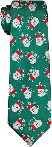 Retreez Christmas Happy Santa Claus Ho Ho Ho Pattern Boy's Tie - 8-10 years in Saudi Arabia