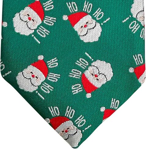 Retreez Christmas Happy Santa Claus Ho Ho Ho Pattern Boy's Tie - 8-10 years in Saudi Arabia