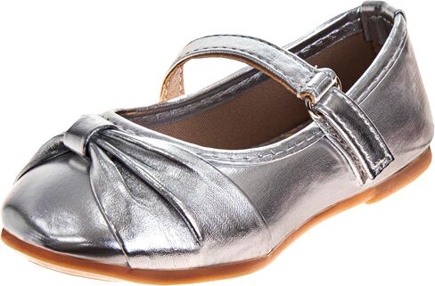 Laura Ashley Girl Flats Dress Sandals - Ballet Bow Party Shoes, (Toddler - Little Kid - Big Kid) in Saudi Arabia