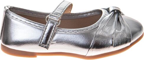 Laura Ashley Girl Flats Dress Sandals - Ballet Bow Party Shoes, (Toddler - Little Kid - Big Kid) in Saudi Arabia