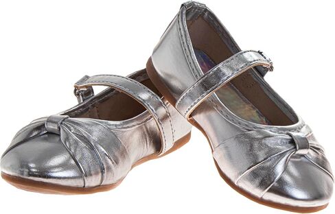 Laura Ashley Girl Flats Dress Sandals - Ballet Bow Party Shoes, (Toddler - Little Kid - Big Kid) in Saudi Arabia