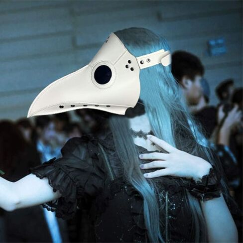 Plague Doctor Mask Bird Beak Mask Latex Long Nose Cosplay Steampunk Scary Mask for Halloween Costume in Saudi Arabia