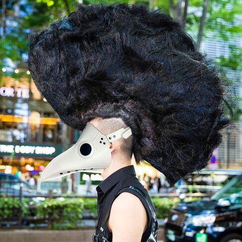 Plague Doctor Mask Bird Beak Mask Latex Long Nose Cosplay Steampunk Scary Mask for Halloween Costume in Saudi Arabia