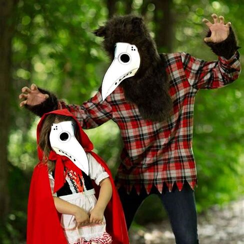 Plague Doctor Mask Bird Beak Mask Latex Long Nose Cosplay Steampunk Scary Mask for Halloween Costume in Saudi Arabia