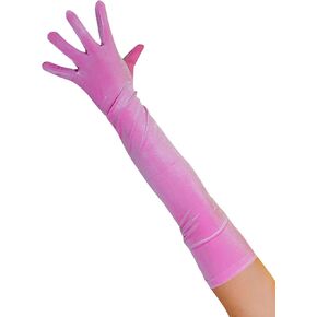 DooWay Long Velvet Gloves Women Touchscreen 24-inch Stretchy Special Occasion 1920s Costume Evening Opera Gloves
