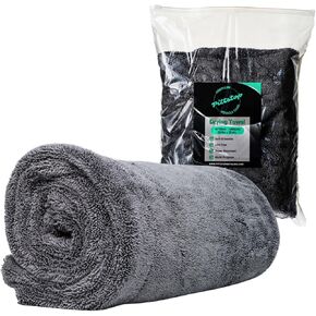 Pittstop Drying Microfiber Towel Large 24x35 Inch 1400 GSM, Edgeless Scratch-Free, Twisted Loop, Super Absorbent, Professional Grade Material, Heavy-Duty, Soft Durable, Car Drying Towel,