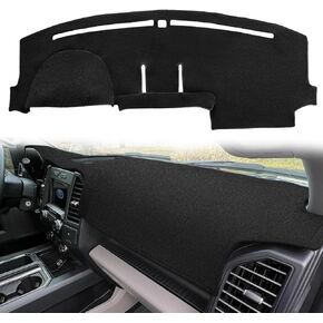 Dash Cover Mat Custom Fit for Ford F150 2015-2020 /F250 F350 F450 Superduty 2017-2022 / Expedition 2018-2021 with Light Sensor,Dashboard Cover Pad Carpet Without Forward Collision Warning (Black) J19 in Kuwait