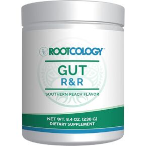 Rootcology Gut R&R for Gastrointestinal Tract Health - Support Intestinal Function and Regularity with Zinc, Licorice, Aloe Vera and Slippery Elm Extract (238g)