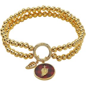 Alex and Ani Evil Eye + Feather Double Stretch Bracelet