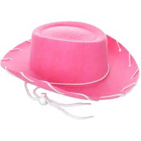 GiftExpress Felt Pink Western Cowgirl Cowboy Hat - Dressup Country & Rodeo Play Costume - Child Size Pink