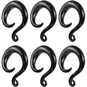 LADEMAYH 3 Pairs DIY Ear Taper Hooks Dangle Gauges for Ears Gauges, Hypoallergenic Stainless Steel Dangle Gauges Accessories Body Jewelry
