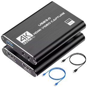 Capture Card Nintendo Switch, 4K HDMI Video Capture Card, Game Capture Card, 1080P 60FPS Video Capture Device, HDMI to USB 3.0 Capture Card for Streaming, Work with Camera/Xbox/PS4/PS5/PC/OBS