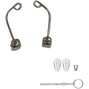 1 Pair Eyeglass Nose Pads Arm Replacement Metal Nose Pad Holder Nose Bridge Metal Plug-in Nose Piece Nose Pads Stainless Steel Screwdriver Eyeglass Repair Kit