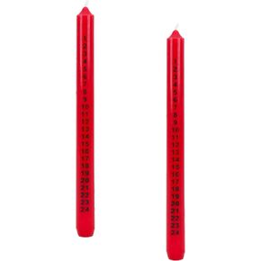 Christmas Concepts® Pack of 2-25cm Christmas Advent Candle – Traditional Countdown to Christmas (Ivory)