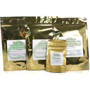 Incense Making Base and Binder Set (Includes Tabu-No-Ki, Magic Makko, Cedar Wood Powder, and Guar Gum)