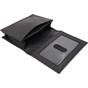 ag wallets Genuine Leather Credit Card and Business Card Case (Style 4 Black)