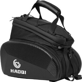 HAOQI Bike Rack Bags, Waterproof Bike Pannier, Bike Saddle Bag for Universal Road Mountain Bike, 35L Cycling Back Seat Cargo Carrier