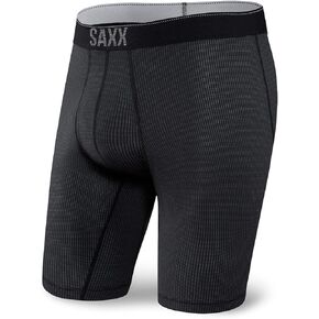 SAXX Underwear Co. Men's Quest Quick Dry Mesh Long Leg Fly With Built-In Pouch Support, Core