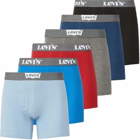 Levi's Mens Boxer Briefs Breathable Cotton Underwear for Men Pack of 6 in Saudi Arabia
