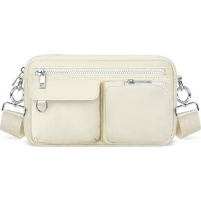 TOPEAST Crossbody Bags for Women - Nylon Purses 2025 New Bag Adjustable Strap,Multi-Pockets,Lightweight Fanny Pack for Travel