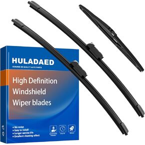 HULADAED® 26''+16''+12'' Silicone Windshield Wipers Replacement for 2023-2018 Crosstrek Wiper Blades,Original Factory Quality Automotive Wipers for MY Car-Front and Rear Wiper blade Set