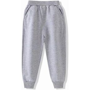 Cotton Casual Athletic Solid Pocket Pull On Pants for Boy & Kids& Toddlers ，Active Jogger Sweatpants