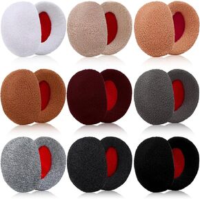 9 Pairs Bandless Ear Warmers/Earmuffs Winter Ear Covers Outdoor Fleece Ear Muff for Women Men