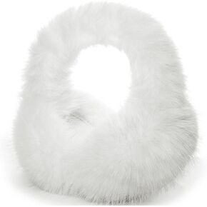 Winter Ear Muffs for Women Girls, Fluffy Ear Warmer with Thick Faux Fur Ear Covers, Foldable for Convenience!