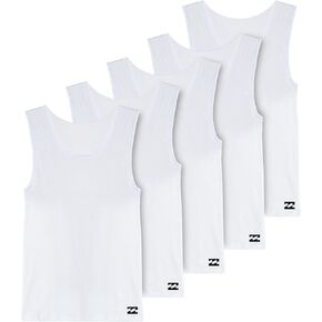 Billabong Mens Undershirts 5 Pack Lightweight Tank Tops for Men Classic Ribbed Cotton