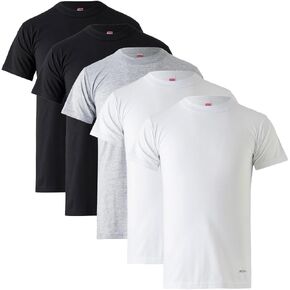Mody Men Undershirt Round Neck Short Sleve 5-Pack, Men Undershirt, Cotton Tank Top, Soft Undershirt for Men