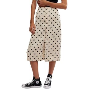 Free People Womens Analise Printed Midi Skirt