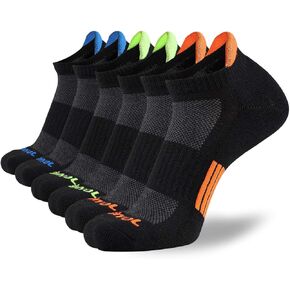 JOYNÉE Men’s Athletic Socks Low Cut Cushion Running Socks Breathable Comfort for Sports 6 Pack