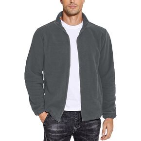 COOFANDY Men's Soft Polar Fleece Jacket Lightweight Full Zip Jackets Casual Outdoor Warm Jackets Coats with Pockets