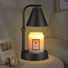 Candle Warmer Lamp,Adjustable Height Black Metal Candle Warmer,Gifts for Mom,House Warming Gifts New Home Dimmable for Scented Jar Candles