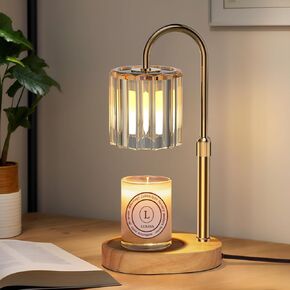 Lukasa Candle Warmer Lamp, with Timer and Dimmer, Adjustable Height, Gifts for Women Mom, House Warming Gifts New Home Decor, Wax Melt Warmer for Scented Jar Candles, with 2 Bulbs