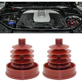 2Pcs Hydraulic Power Steering Reservoir Cap, Power Steering Pump Reservoir Plug Cover, Power Steering Cap Replacement OEM#53697-SB3-952 for Honda, Accord, Odyssey, Civic CRV (Red)