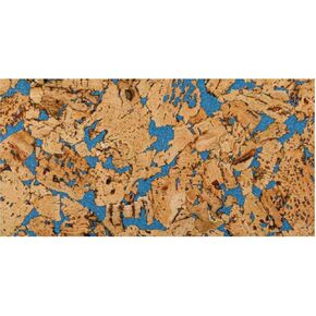 Cork Wall Tiles Decorative 23.62in x 11.81in (11 Tiles) Total 21,31sqft (Blue)