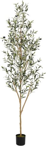 Artificial Olive Tree 6FT, Tall Faux Olive Trees Indoor Fake Olive Tree with Realistic Leaves and Fruits, Artificial Plants for Home Office Decor in Saudi Arabia