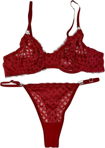 Lace Matching Underwire Bra and Underwear Panty Lingerie Set For Women in Kuwait