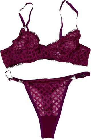 Lace Matching Underwire Bra and Underwear Panty Lingerie Set For Women in Kuwait