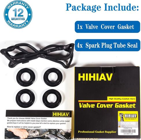 VS50777R for Nissan Altima 2.5 Valve Cover Gasket with 4 Spark Seal,Rogue Sentra 2.5L Engine Code QR25DE 2007 2008 2009 2011 2010 2012 07 08 09 10 11 12 036-1758 13270-JG30A VS50437A 13270JA00A. in Kuwait