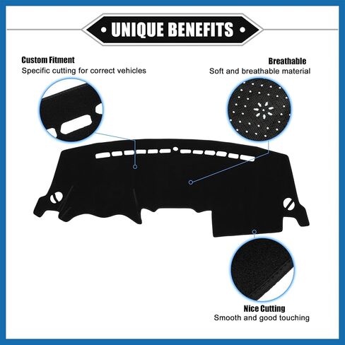Car Dashboard Cover Mat Compatible for Kia Sportage 2011-2015, Protective Polyester Black Center Console Interior Trim Dash Board Mat Item Replacement in Saudi Arabia