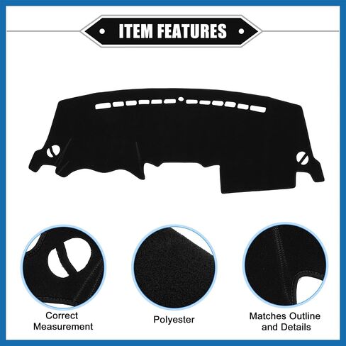 Car Dashboard Cover Mat Compatible for Kia Sportage 2011-2015, Protective Polyester Black Center Console Interior Trim Dash Board Mat Item Replacement in Saudi Arabia