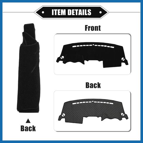 Car Dashboard Cover Mat Compatible for Kia Sportage 2011-2015, Protective Polyester Black Center Console Interior Trim Dash Board Mat Item Replacement in Saudi Arabia