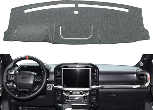 Dash Cover Mat Custom Fit for Ford F150 2015-2020 /F250 F350 F450 Superduty 2017-2022 / Expedition 2018-2021 with Light Sensor,Dashboard Cover Pad Carpet Without Forward Collision Warning (Black) J19 in Saudi Arabia