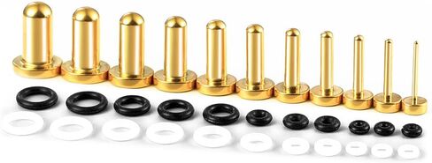 Casvort Unique 0.5mm Increments 16G-00g Comfy Pain-free Single Flared Dead Stretching Plugs, Hypoallergenic Stretch Friendly Body Piercing Tapers, Pierced Ear Lobe Stretching Kits. in Saudi Arabia