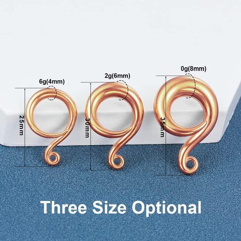 LADEMAYH 3 Pairs DIY Ear Taper Hooks Dangle Gauges for Ears Gauges, Hypoallergenic Stainless Steel Dangle Gauges Accessories Body Jewelry in Saudi Arabia