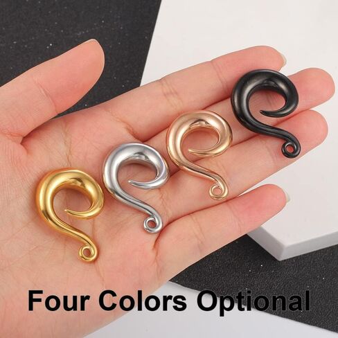 LADEMAYH 3 Pairs DIY Ear Taper Hooks Dangle Gauges for Ears Gauges, Hypoallergenic Stainless Steel Dangle Gauges Accessories Body Jewelry in Saudi Arabia
