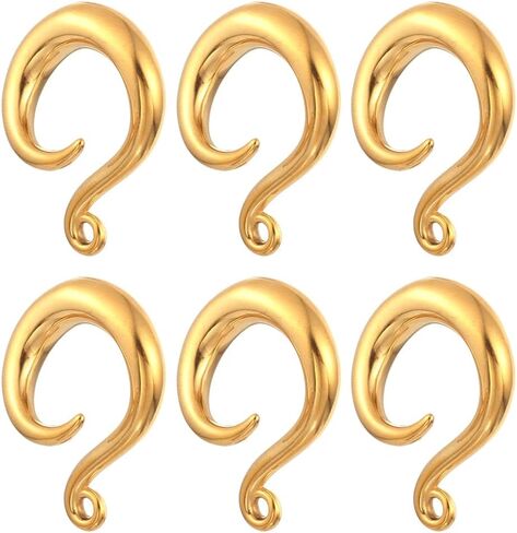 LADEMAYH 3 Pairs DIY Ear Taper Hooks Dangle Gauges for Ears Gauges, Hypoallergenic Stainless Steel Dangle Gauges Accessories Body Jewelry in Saudi Arabia