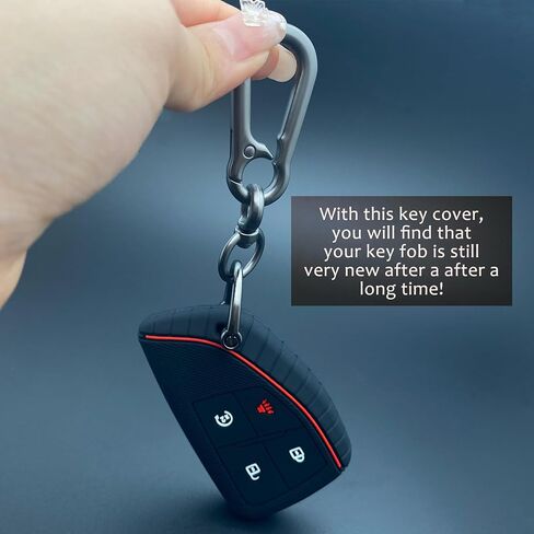 TANDRIVE Key Fob Cover for 2025 2024 2023 Chevy Colorado Equinox Silverado GMC Canyon Sierra, 4 Button, Silicone, 2-Pack, Black in Kuwait
